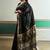 Black ethnic motifs silk blend designer banarasi saree