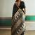Black ethnic motifs silk blend designer banarasi saree