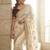 White embroidered sarees with blouse piece