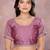 Pink embroidered saree with matching blouse piece