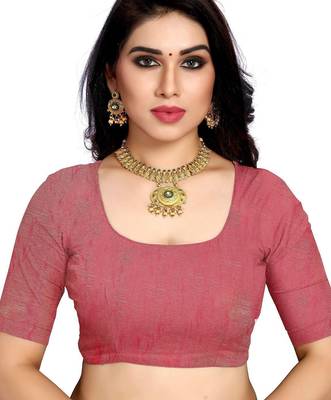 Yellow printed saree with unstitched blouse 4