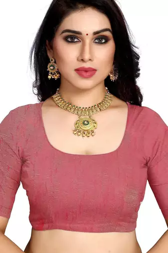 Yellow printed saree with unstitched blouse