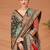 Black ethnic motifs printed saree