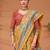 Yellow women ethnic motifs printed viscose rayon saree