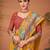 Yellow women ethnic motifs printed viscose rayon saree