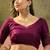 Purple embroidered saree with unstitched blouse