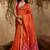 Orange ethnic motifs woven design saree with unstitched blouse