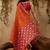 Orange ethnic motifs woven design saree with unstitched blouse