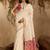 Off white ethnic motifs woven design saree with unstitched blouse