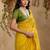 Yellow ethnic motifs woven design saree with unstitched blouse