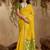 Yellow ethnic motifs woven design saree with unstitched blouse