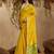 Yellow ethnic motifs woven design saree with unstitched blouse