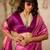 Pink ethnic motifs woven design saree with unstitched blouse
