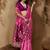 Pink ethnic motifs woven design saree with unstitched blouse