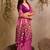 Pink ethnic motifs woven design saree with unstitched blouse