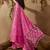 Pink ethnic motifs woven design saree with unstitched blouse
