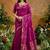 Magenta ethnic motifs woven design saree with unstitched blouse