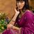 Magenta ethnic motifs woven design saree with unstitched blouse