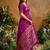Magenta ethnic motifs woven design saree with unstitched blouse
