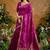 Magenta ethnic motifs woven design saree with unstitched blouse