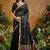 Black ethnic motifs woven design saree with unstitched blouse