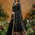 Black ethnic motifs woven design saree with unstitched blouse
