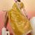 Mustard embroidered  saree with blouse piece