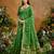 Green ethnic motifs woven design saree with unstitched blouse