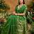 Green ethnic motifs woven design saree with unstitched blouse