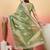 Sea green women embroidered saree with blouse