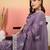 Purple embroidered saree  with blouse