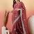 Pink embroidered saree with blouse