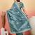 Teal women embroidered  saree