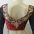 Maroon velvette embroidered full sleeves blouse