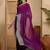 Purple embellished embroidered poly chiffon heavy work saree
