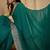 Green floral embroidered heavy work saree