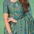 Grey printed saree with blouse grey piece