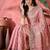 Pink ethnic motifs woven design zari detail saree with unstitched blouse