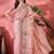 Pink ethnic motifs woven design zari detail saree with unstitched blouse