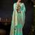 Sky blue organza khadi saree with elegant jhallar festive wear saree