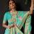 Sky blue organza khadi saree with elegant jhallar festive wear saree