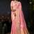 Baby pink organza khadi saree with elegant jhallar festive wear saree