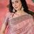 Pink ethnic motifs woven design zari detail saree with unstitched blouse