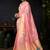 Baby pink organza khadi saree with elegant jhallar festive wear saree