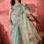 Blue ethnic motifs woven design zari saree