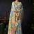 Gray organza khadi saree with elegant jhallar festive wear saree