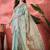 Blue ethnic motifs woven design zari saree