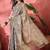 Grey geometric print  woven design zari border saree with unstitched blouse