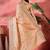 Peach ethnic motifs woven design zari bandhani saree