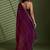 Purple beads stones silk satin party sarees